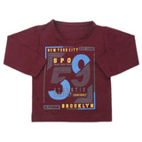 Boys Full Sleeves T-Shirt - Dark Purple, Kids, Boys T-Shirts, Chase Value, Chase Value
