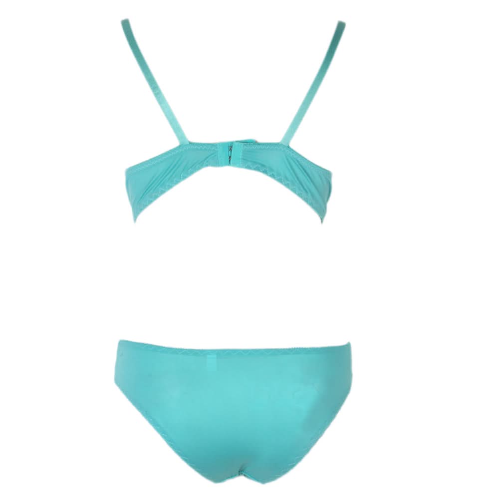 Women's Foam Bra & Panty Set - Sea Green, Women, Bra And Panty Sets, Chase Value, Chase Value