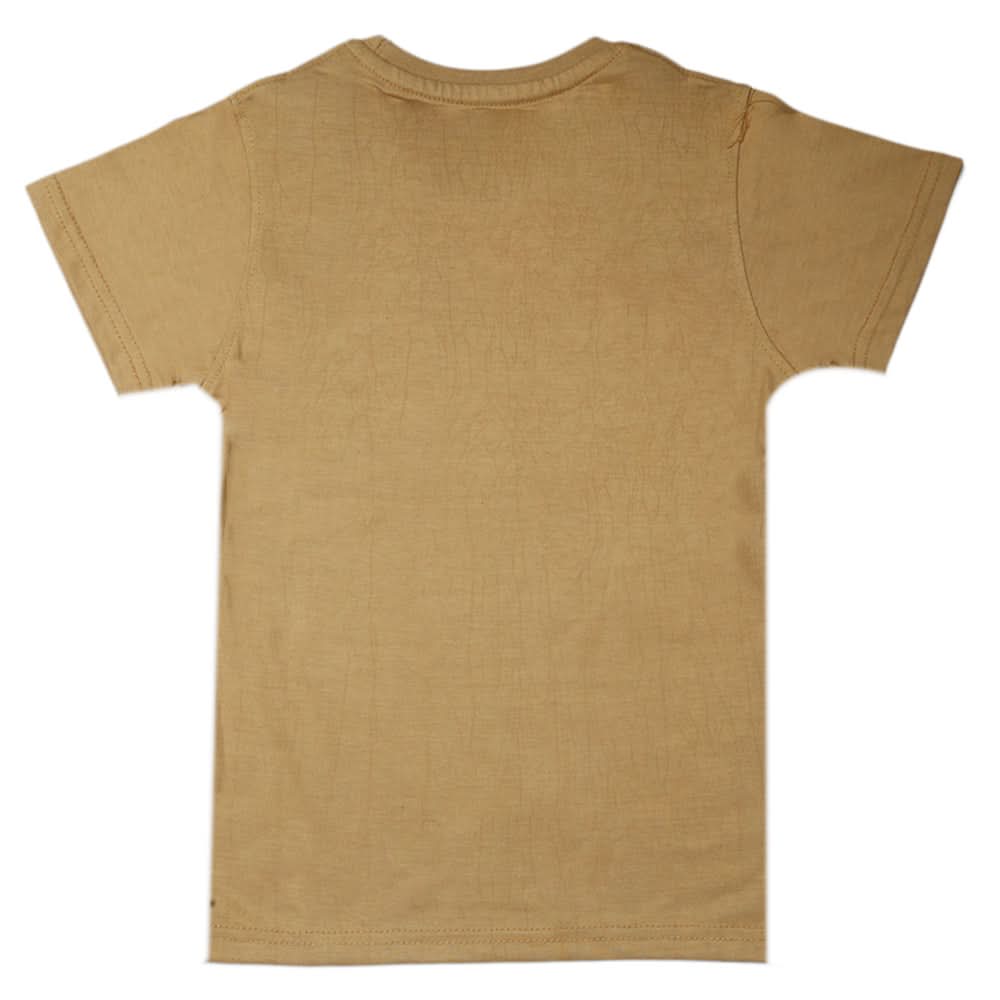 Boys Half Sleeves T-Shirt - Brown, Boys T-Shirts, Chase Value, Chase Value