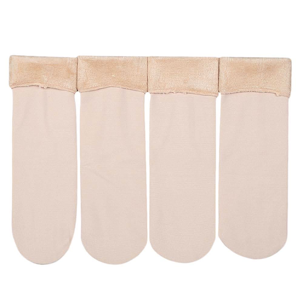 Women's Socks 2 Pcs - Beige, Women, Socks Stocking And Gloves, Chase Value, Chase Value