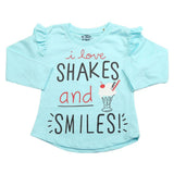 Girls Full Sleeves Jersey T-Shirt - Light Blue, Kids, Girls T-Shirts, Chase Value, Chase Value