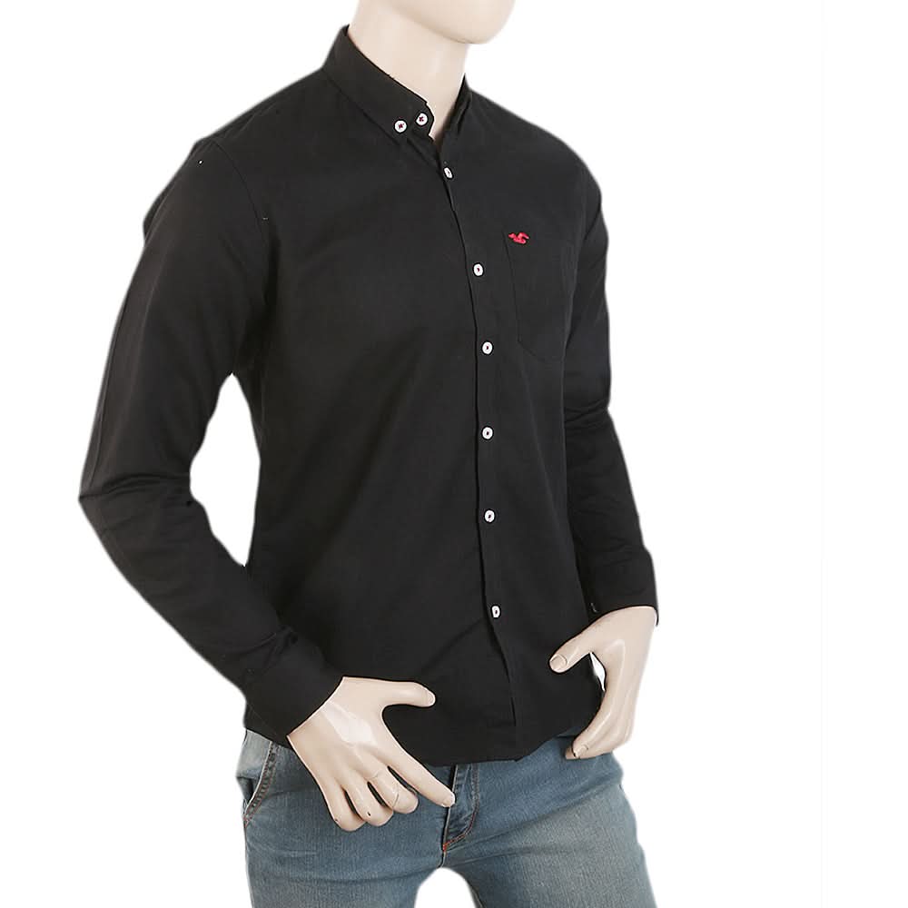 Men's Causal Branded Shirt - Black, Men's Shirts, Chase Value, Chase Value