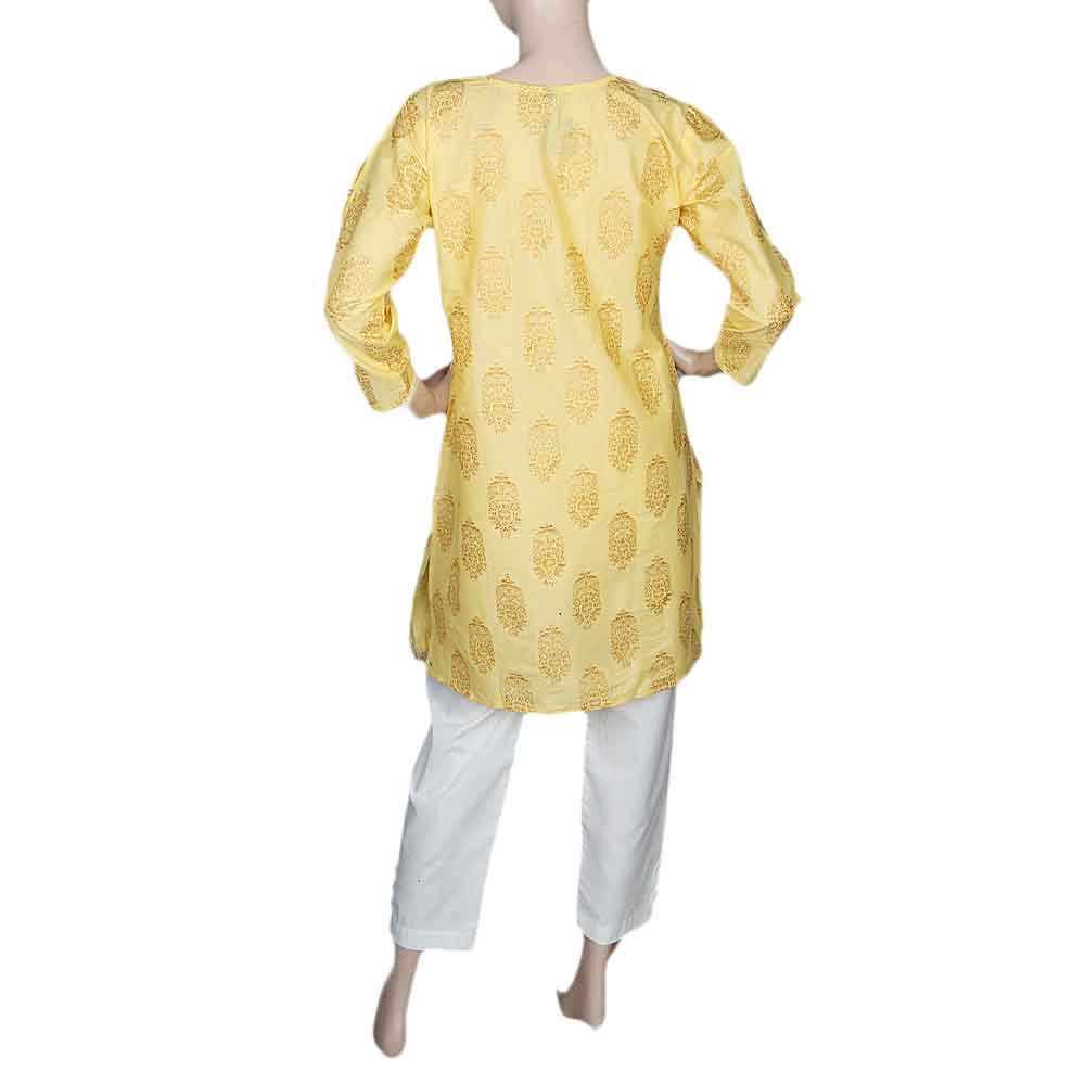 Women's Embroidered 2 Piece Suit - Yellow, Women, Shalwar Suits, Chase Value, Chase Value