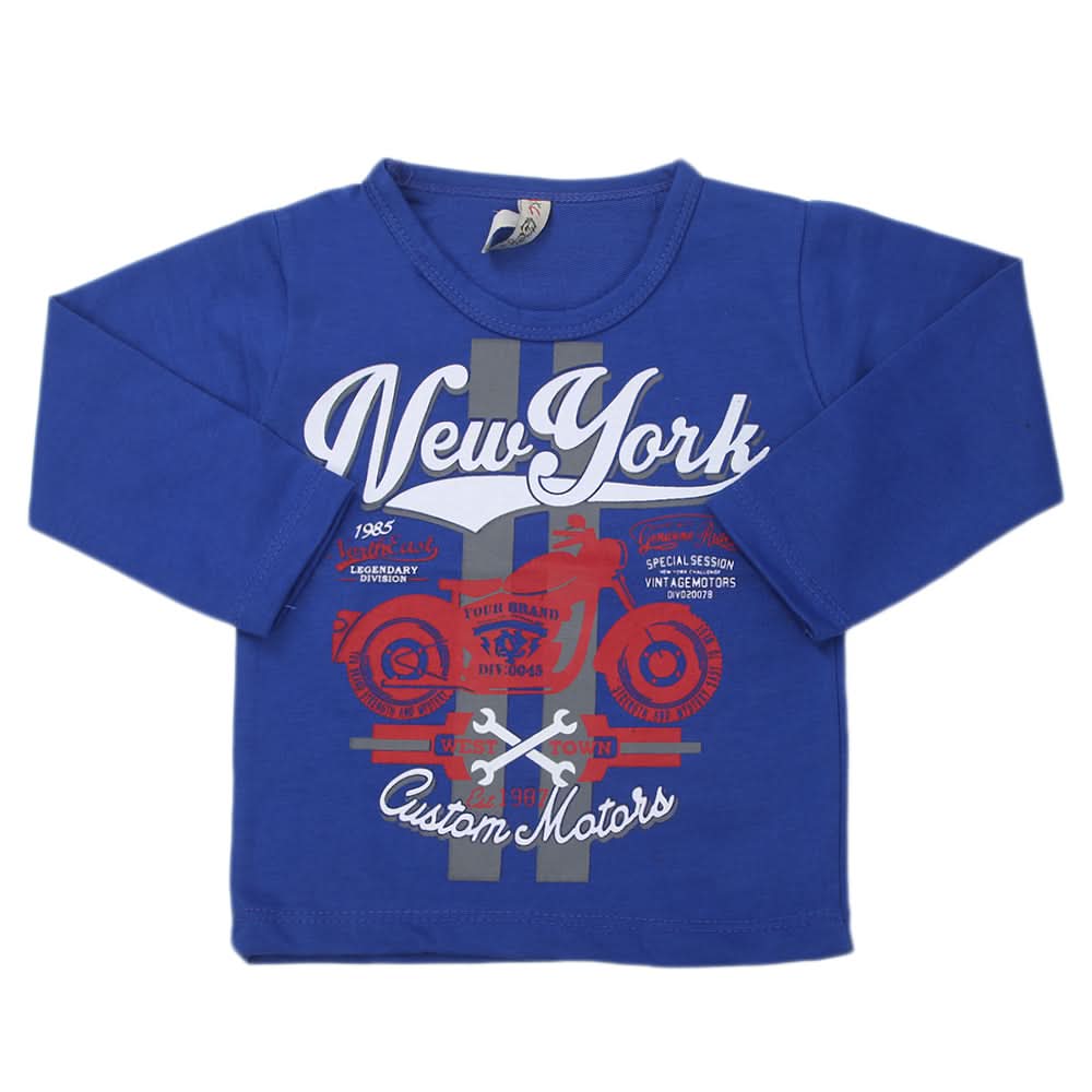 Boys Full Sleeves T-Shirt - Royal Blue, Kids, Boys T-Shirts, Chase Value, Chase Value