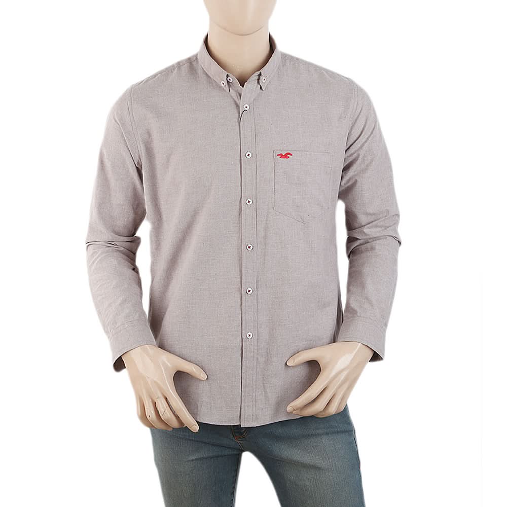 Men's Causal Branded Shirt - Light Grey, Men's Shirts, Chase Value, Chase Value