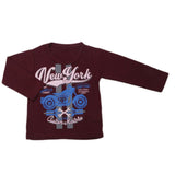 Boys Full Sleeves T-Shirt - Dark Purple, Kids, Boys T-Shirts, Chase Value, Chase Value