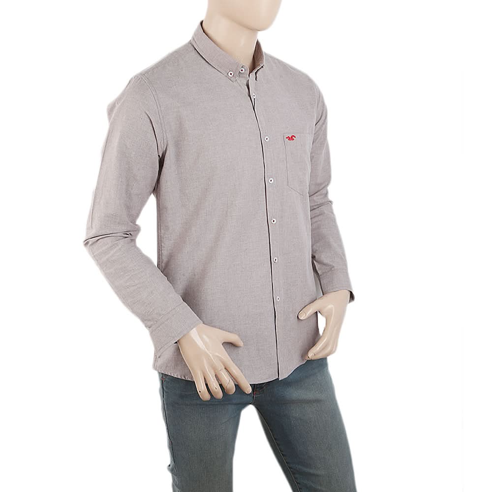 Men's Causal Branded Shirt - Light Grey, Men's Shirts, Chase Value, Chase Value