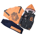 Boys 3 Piece Full Sleeves Suit - Peach, Kids, Boys Sets And Suits, Chase Value, Chase Value