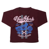 Boys Full Sleeves T-Shirt - Dark Purple, Kids, Boys T-Shirts, Chase Value, Chase Value