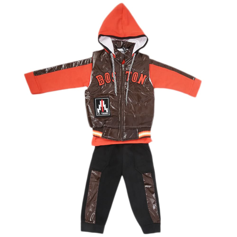 Boys 3 Piece Full Sleeves Suit - Red, Kids, Boys Sets And Suits, Chase Value, Chase Value