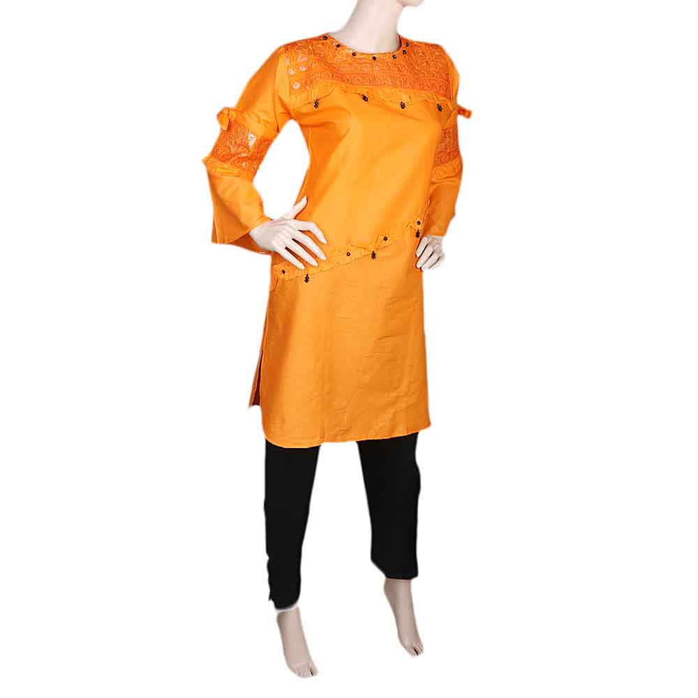 Women's Embroidered 2 Piece Suit - Orange, Women, Shalwar Suits, Chase Value, Chase Value
