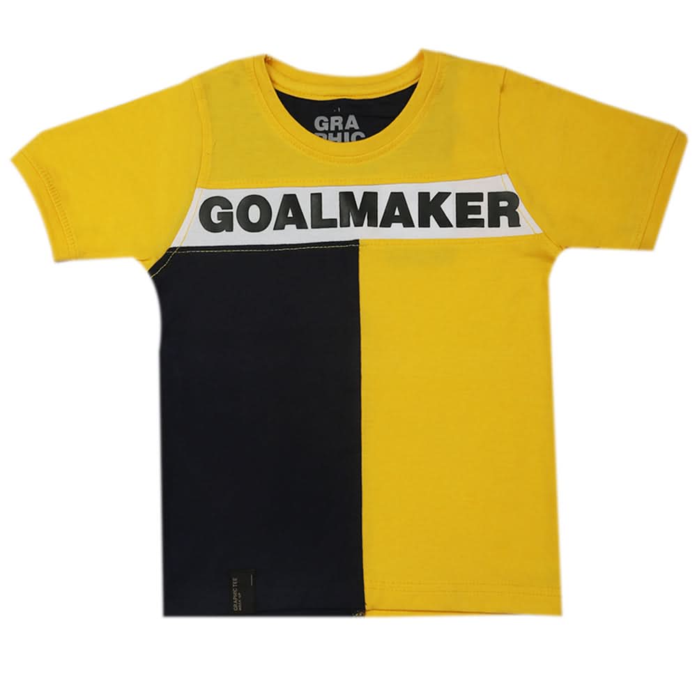 Boys Half Sleeves T-Shirt - Yellow, Boys T-Shirts, Chase Value, Chase Value