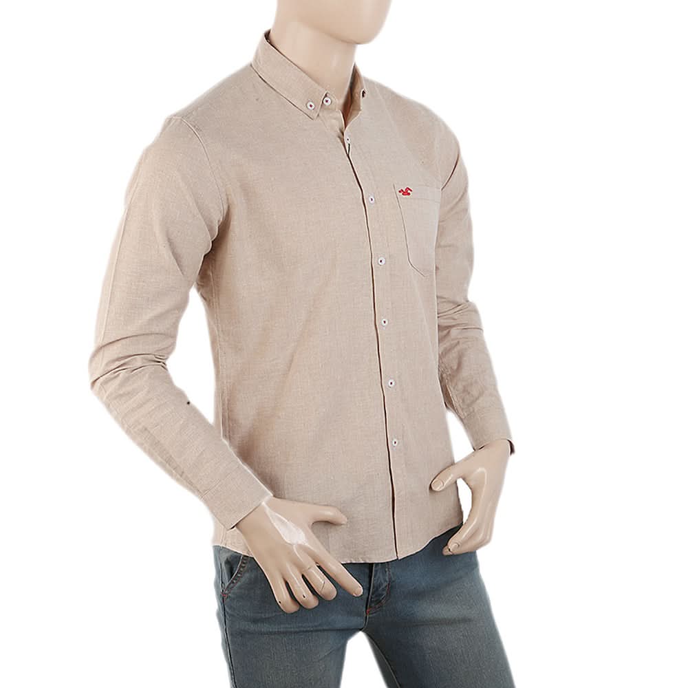 Men's Causal Branded Shirt - Beige, Men's Shirts, Chase Value, Chase Value