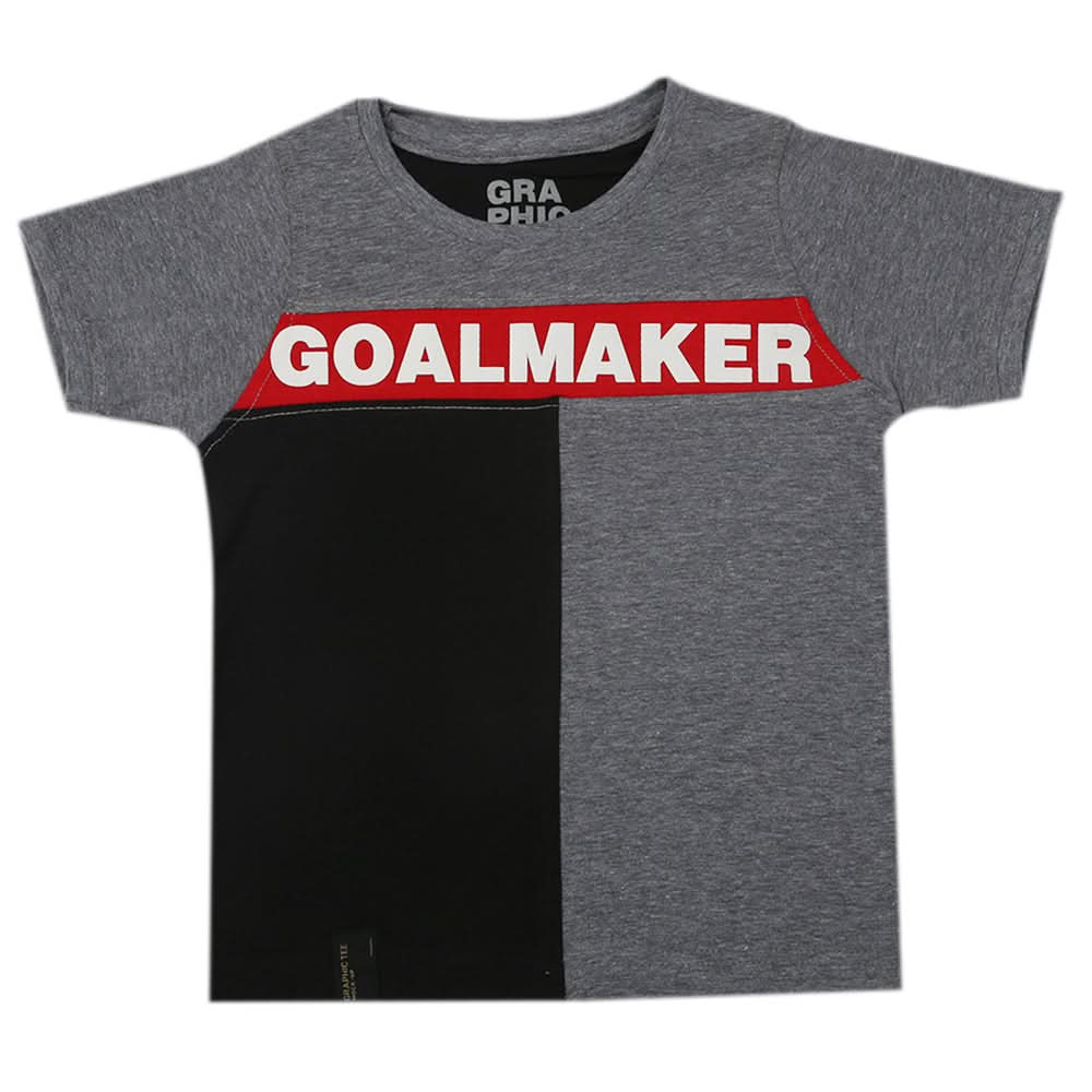 Boys Half Sleeves T-Shirt - Grey, Boys T-Shirts, Chase Value, Chase Value