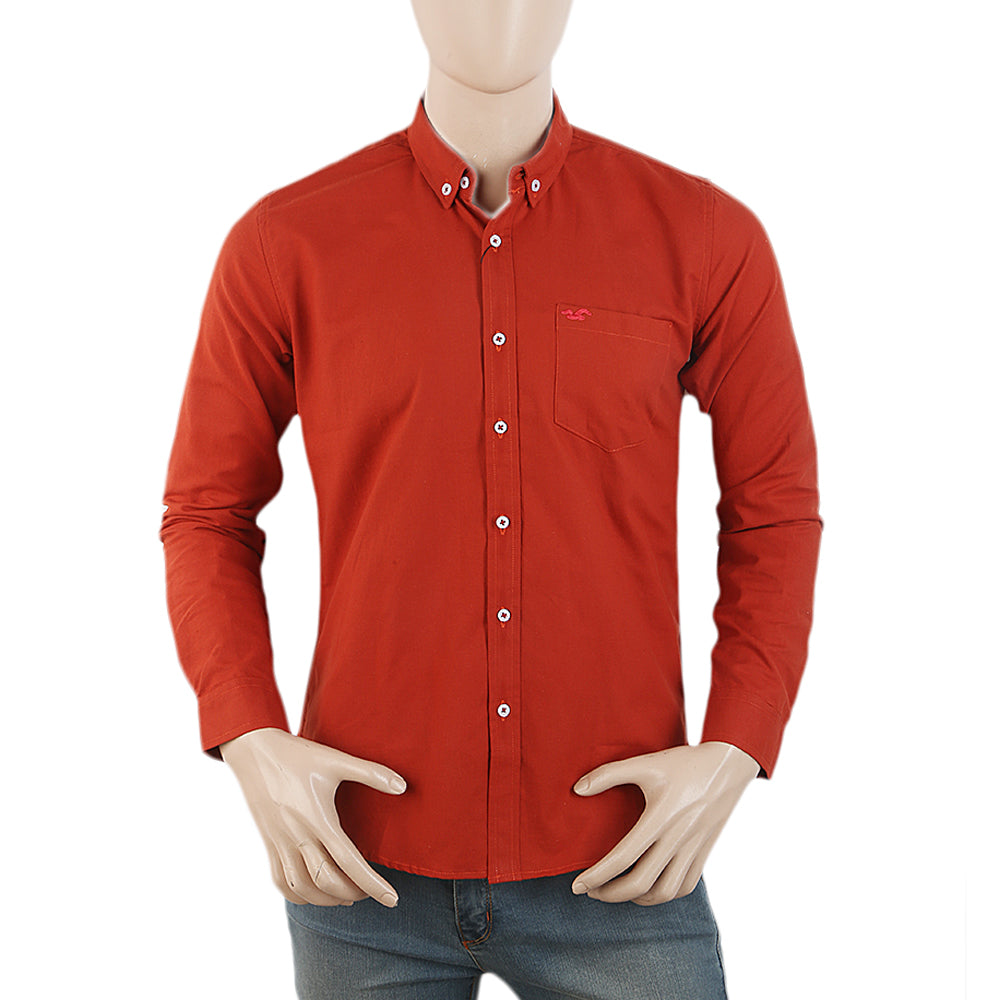 Men's Causal Branded Shirt - Rust, Men's Shirts, Chase Value, Chase Value