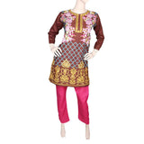 Women's Embroidered 2 Piece Suit - Brown, Women, Shalwar Suits, Chase Value, Chase Value