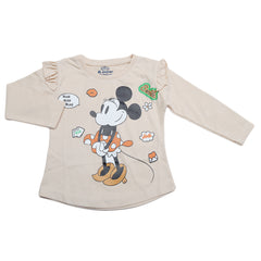 Girls Full Sleeves Jersey T-Shirt - Fawn, Kids, Girls T-Shirts, Chase Value, Chase Value