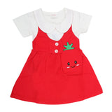 Newborn Girls Frock - Red, Kids, NB Girls Frocks, Chase Value, Chase Value