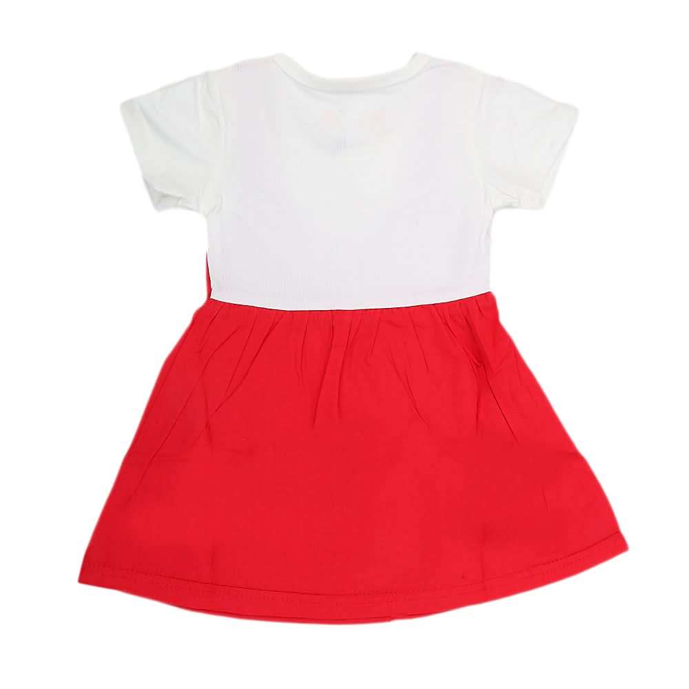 Newborn Girls Frock - Red, Kids, NB Girls Frocks, Chase Value, Chase Value