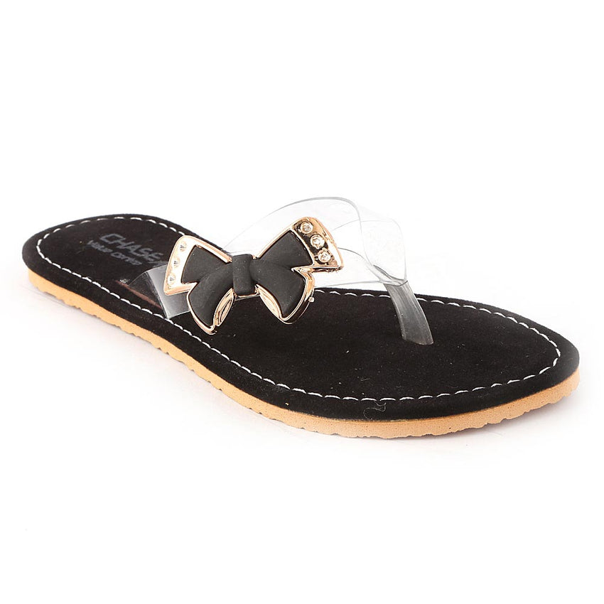 Girls Fancy Slippers - Black, Kids, Girls Slippers, Chase Value, Chase Value