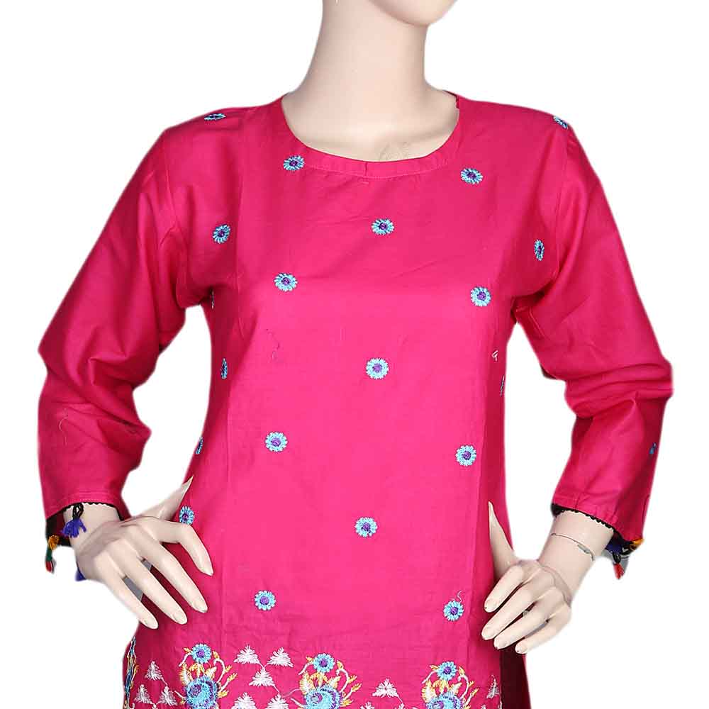 Women's Embroidered 2 Piece Suit - Pink, Women, Shalwar Suits, Chase Value, Chase Value