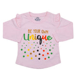 Girls Full Sleeves Jersey T-Shirt - Light Pink, Kids, Girls T-Shirts, Chase Value, Chase Value