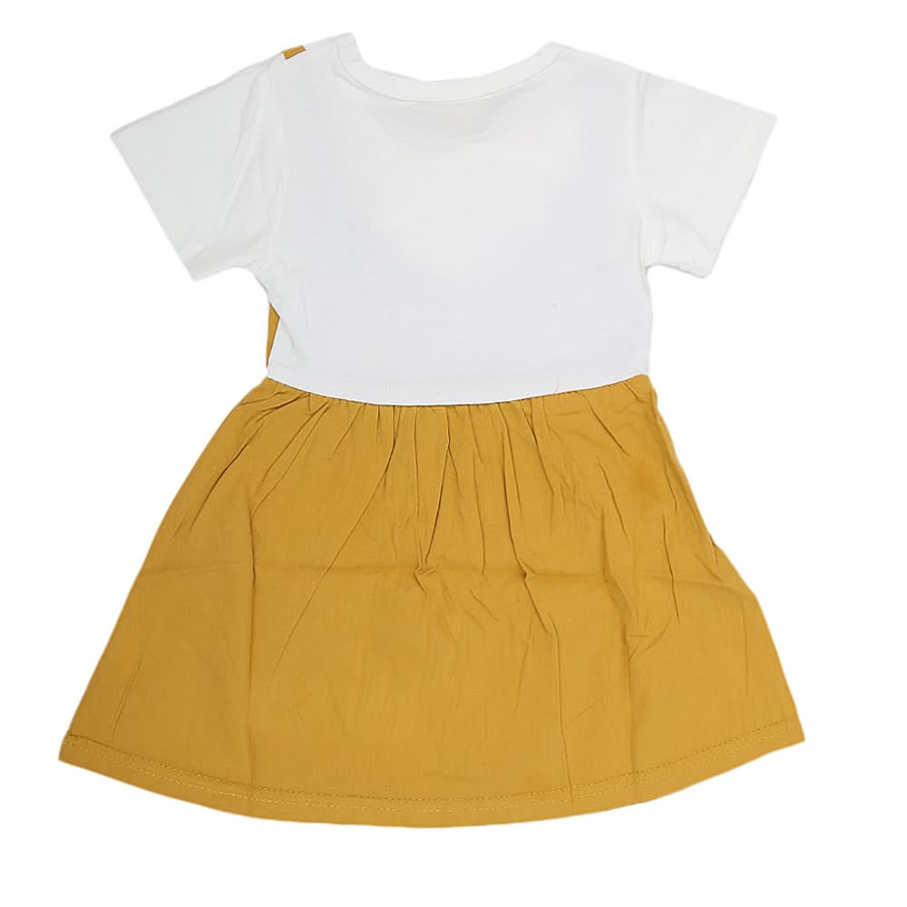 Newborn Girls Frock - Mustard, Kids, NB Girls Frocks, Chase Value, Chase Value