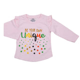Girls Full Sleeves Jersey T-Shirt - Light Pink, Kids, Girls T-Shirts, Chase Value, Chase Value