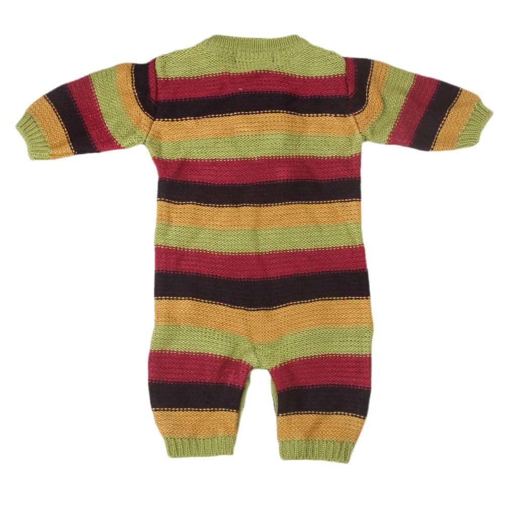 Newborn Girls Romper Full Sleeves - Green & Purple, Kids, NB Girls Rompers, Kids, New Born Girls Winterwear, Chase Value, Chase Value