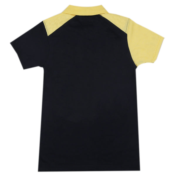 Boys Half Sleeves Polo T-Shirt - Lemon, Boys T-Shirts, Chase Value, Chase Value