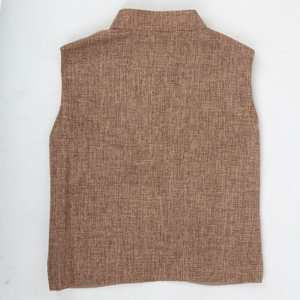 Boys Jute Waist Coat - Brown, Kids, Boys Waistcoats, Chase Value, Chase Value