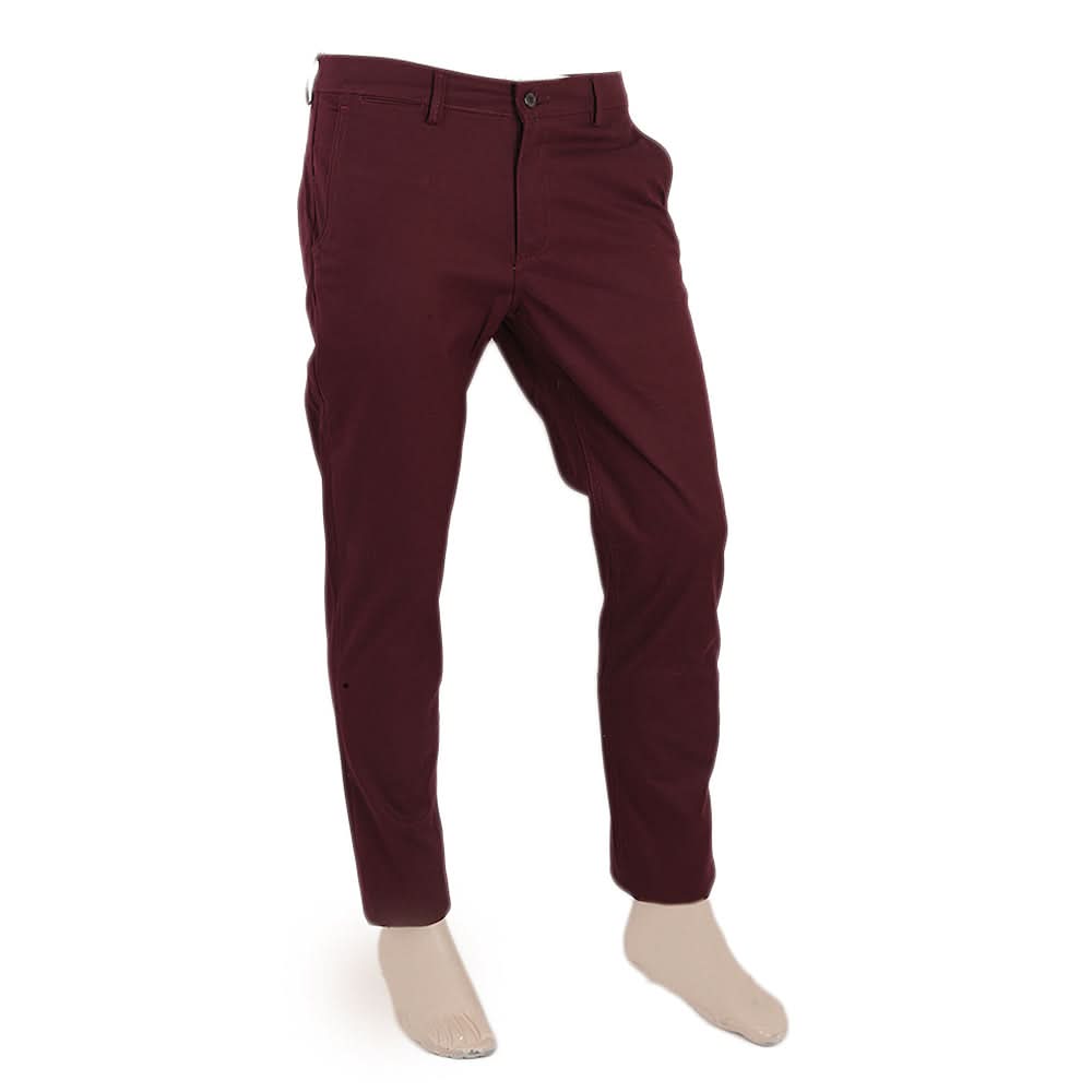 Men's Chino Pant - Maroon, Men, Casual Pants And Jeans, Chase Value, Chase Value