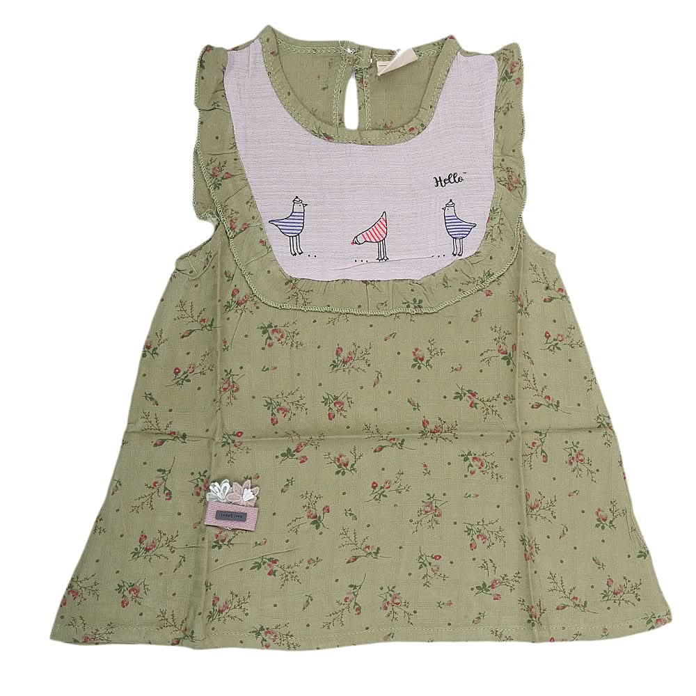 Newborn Girls Frock - Olive Green, Kids, Newborn Girls Frocks, Chase Value, Chase Value