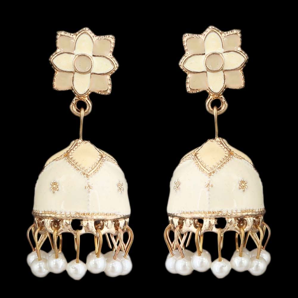 Women's Fancy Ear Jhumki - Off White, Women, Earrings & Tops, Chase Value, Chase Value