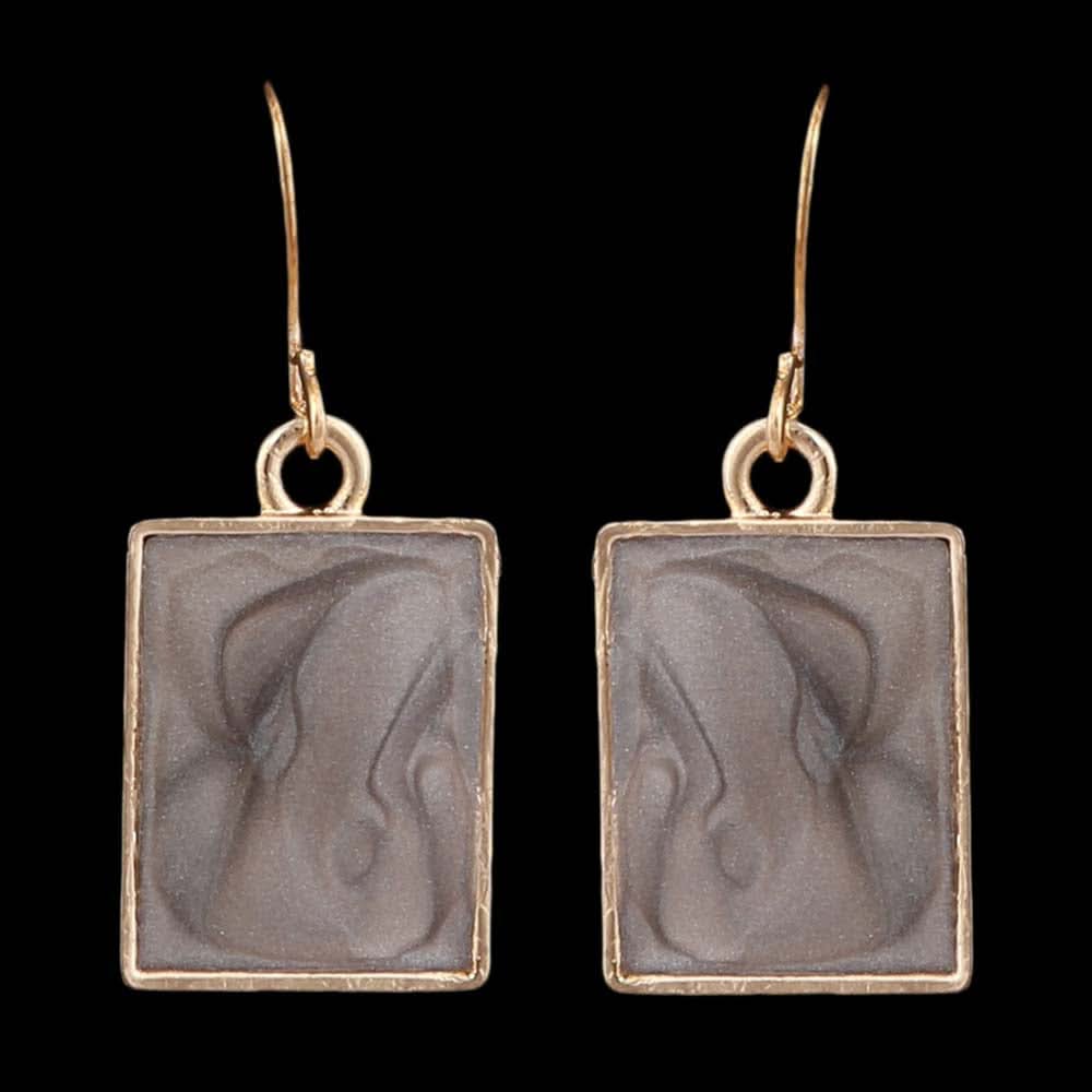 Women's Ear Tops - Dark Grey & Golden, Women, Earrings & Tops, Chase Value, Chase Value