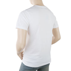 Men's Round Neck Half Sleeves T-Shirt - White, Men, T-Shirts And Polos, Chase Value, Chase Value