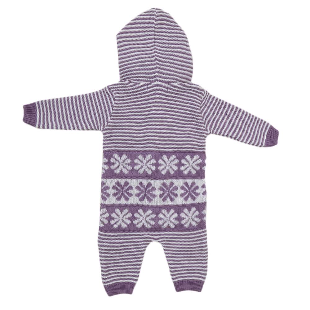 Newborn Girls Romper Full Sleeves - Purple, Kids, NB Girls Rompers, Kids, New Born Girls Winterwear, Chase Value, Chase Value
