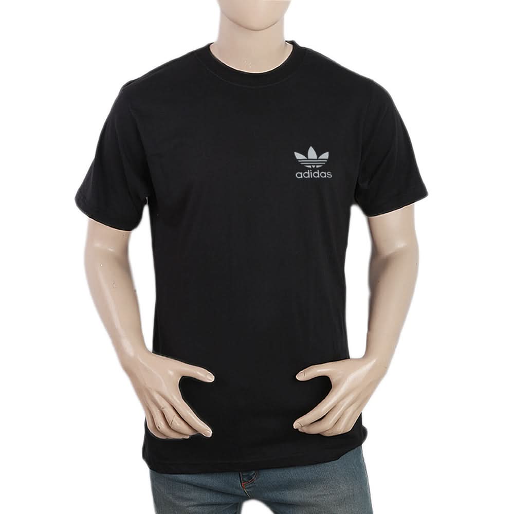 Men's Half Sleeves Round Neck Printed T-Shirt - Black, Men, T-Shirts And Polos, Chase Value, Chase Value