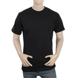 Men's Half Sleeves Round Neck Printed T-Shirt - Black, Men, T-Shirts And Polos, Chase Value, Chase Value