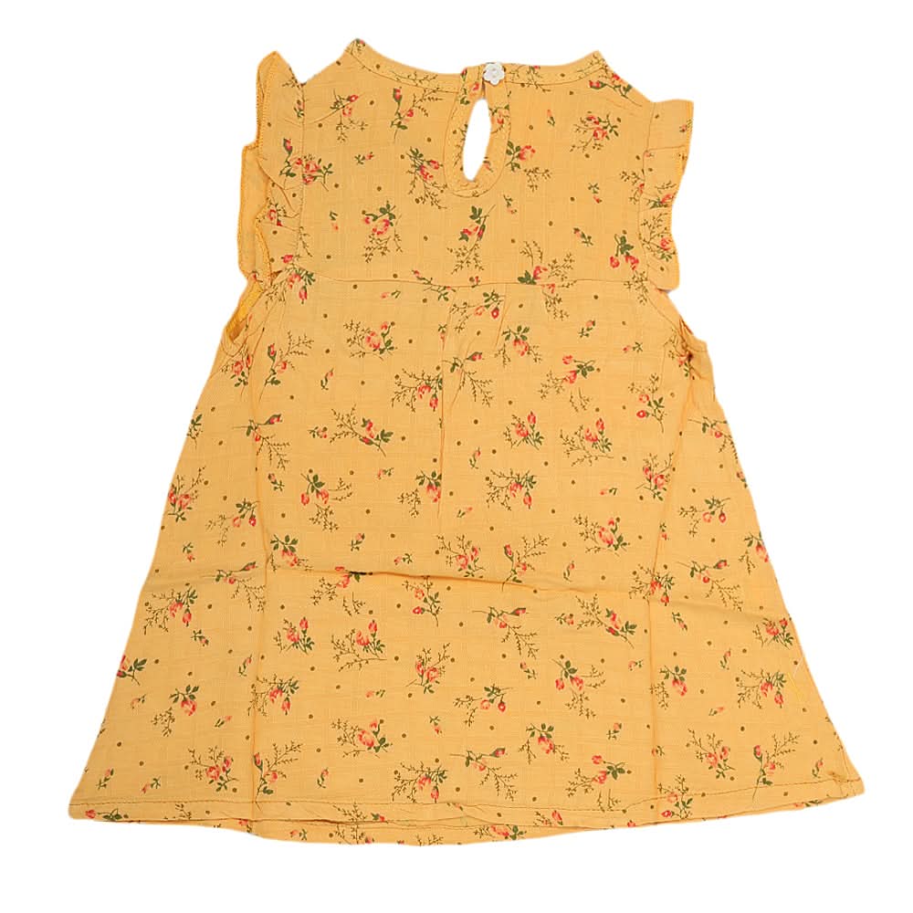 Newborn Girls Frock - Mustard, Kids, Newborn Girls Frocks, Chase Value, Chase Value