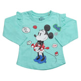 Girls Full Sleeves Jersey T-Shirt - Sea Green, Kids, Girls T-Shirts, Chase Value, Chase Value