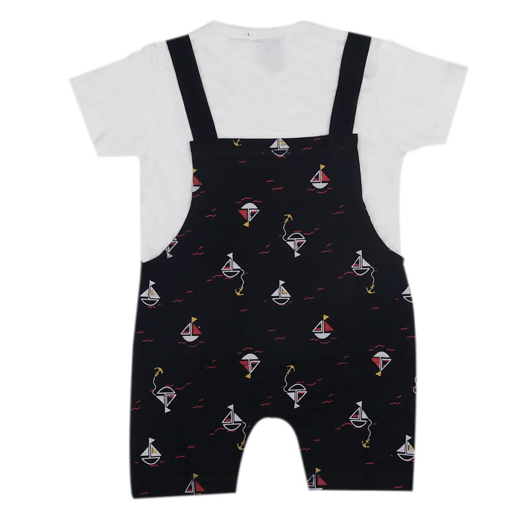 Boys Half Sleeves Romper - Navy Blue, Kids, Newborn Boys Rompers, Chase Value, Chase Value