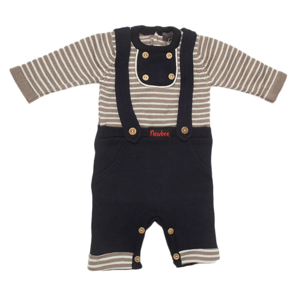 Newborn Boys Romper Full Sleeves  CVC 861 S - Navy Blue, Kids, Newborn Boys Rompers, Chase Value, Chase Value