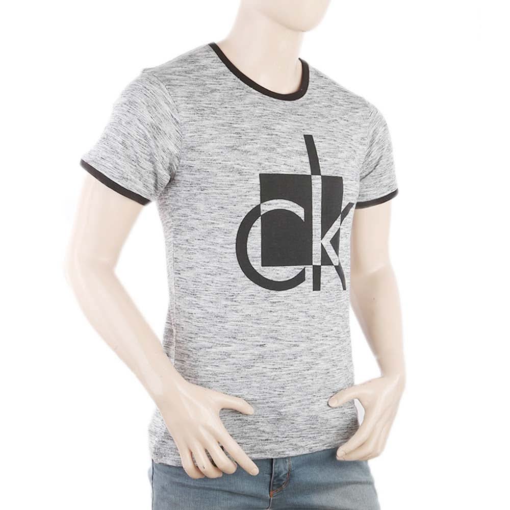 Men's Round Neck Half Sleeves T-Shirt - Grey, Men, T-Shirts And Polos, Chase Value, Chase Value