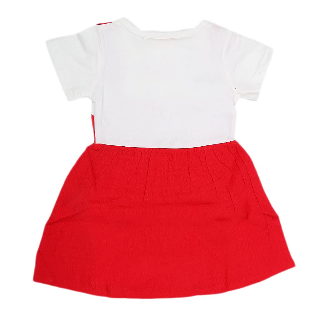 Newborn Girls Frock - Red, Kids, NB Girls Frocks, Chase Value, Chase Value