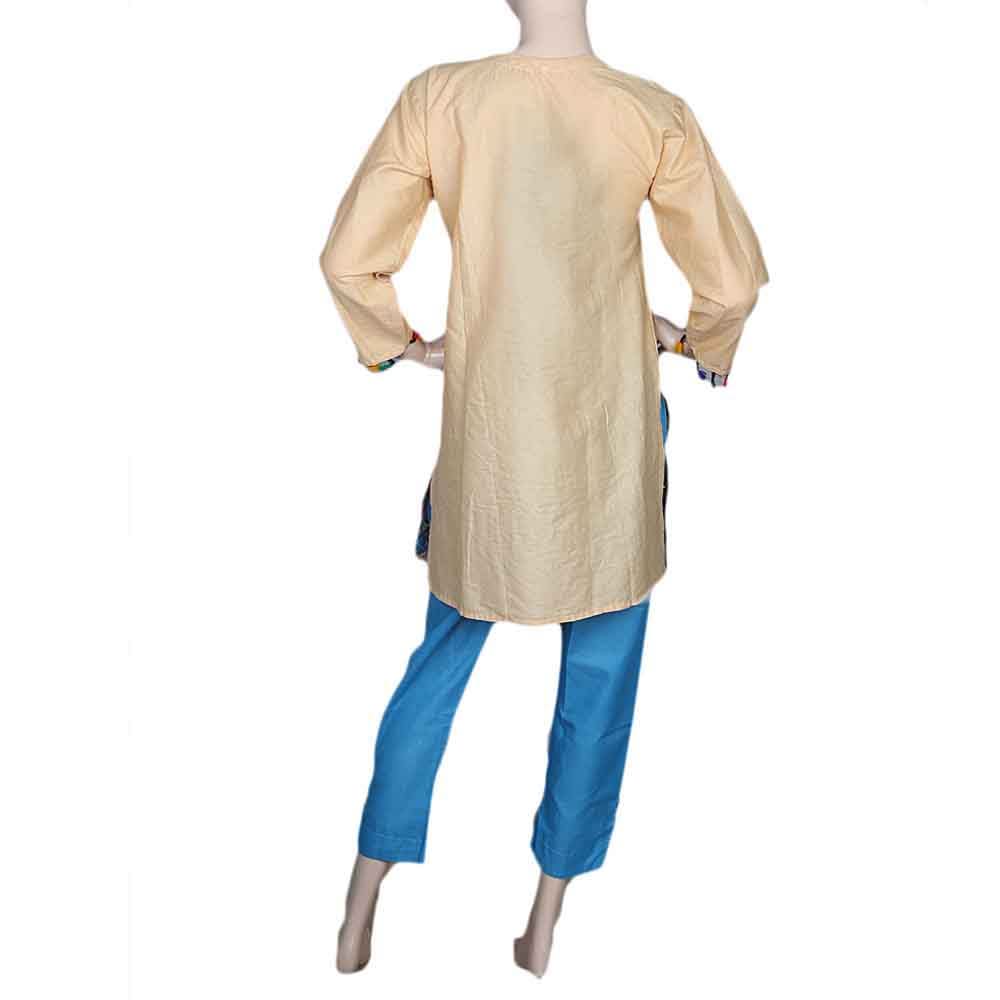 Women's Embroidered 2 Piece Suit - Skin, Women, Shalwar Suits, Chase Value, Chase Value