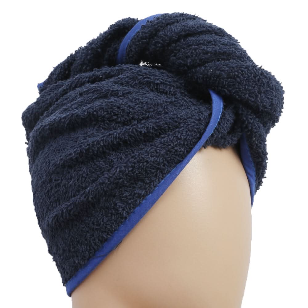 Women's Bath Cap Towel - Navy Blue, Home & Lifestyle, Bath Towels, Chase Value, Chase Value