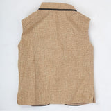 Boys Jute Fancy Waist Coat - Camel, Kids, Boys Waistcoats, Chase Value, Chase Value