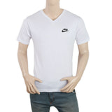 Men's Half Sleeves Round Neck Printed T-Shirt - White, Men, T-Shirts And Polos, Chase Value, Chase Value