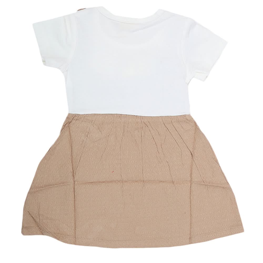 Newborn Girls Frock - Brown, Kids, NB Girls Frocks, Chase Value, Chase Value